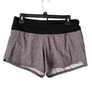 Lululemon Women Speed Up Short Heather Lux Black - Size 6
